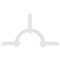 Ekena Millwork Ericson Architectural Grade PVC Gable Bracket, 108"W x 58 1/2"H x 2"D x 6"F, 13/12 Pitch GBP108X59X0206ERI00 - alternate 4